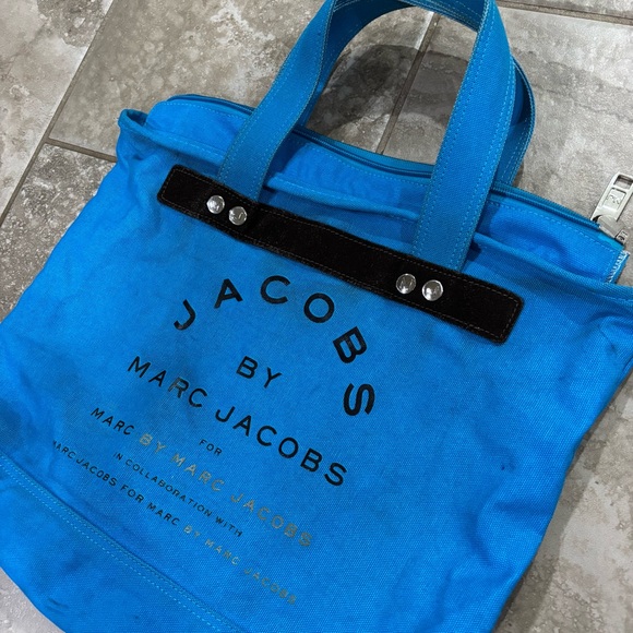 Marc By Marc Jacobs‎ Blue Zippered Canvas Tote Bag - Picture 9 of 10